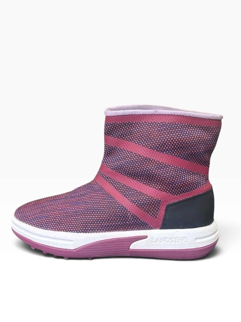 Lands’ End Action Pull On Winter Boots Purple Women’s Size 8.5